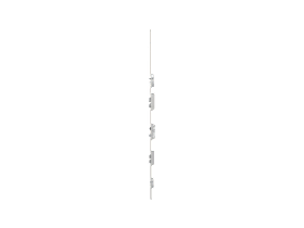 KFV Mehrfachverriegelung schlüsselbetätigt silber RAL 9007 Softlockfalle U-Stulp 6x24x6 mm