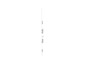 KFV Mehrfachverriegelung schlüsselbetätigt hell verzinkt, Flachstulp 20 mm, 55/92/10 mm, DIN LS