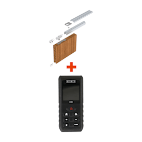 HELM / STROXX – Schiebetürsystem MK-L 80 H129 für Wandtaschenmontage + Laser-Entfernungsmesser 50 m