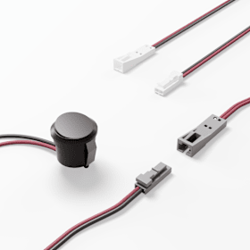 Mini-Einbauwippschalter 24VDC schwarz