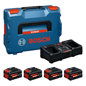 Bosch Professional Batterie- und Ladegerät Set 18V mit Hochleistungsakkus und Schnellladegerät