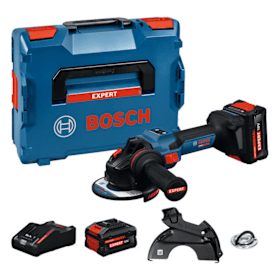 Bosch Winkelschleifer EXWS18V-15S,  2 x EXBA18V-80