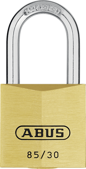 ABUS Messing-Vorhangschloss mit hohem Bügel, 30 mm Bügelhöhe, robust und sicher