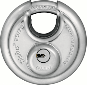ABUS Diskusschloss 70 mm mit Wendeschlüssel, Edelstahl, rostfreier Bügel